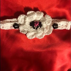 Hand made crochet baby head band